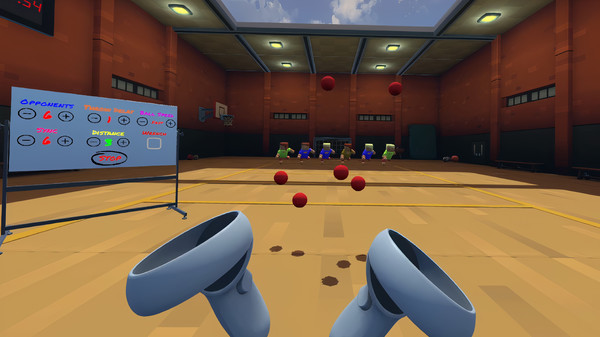 VR Dodgeball Trainer gameplay — training settings