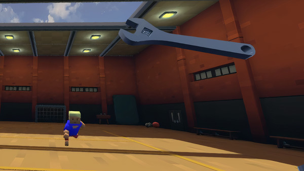 VR Dodgeball Trainer gameplay — wrench dodge